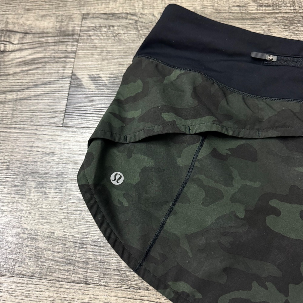 Lululemon Speed Up Low-Rise Short Camo Athletic Running Size 6 - Picture 6 of 7